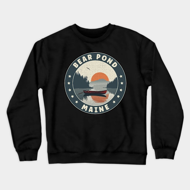 Bear Pond Maine Sunset Crewneck Sweatshirt by turtlestart